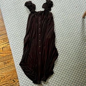 Kindred Bravely ruffle strap labor and delivery gown